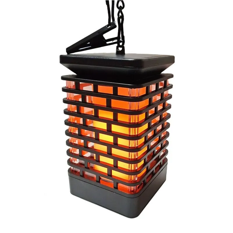 LED Solar Flickering Flame Lantern - Solar Powered Outdoor Garden Light