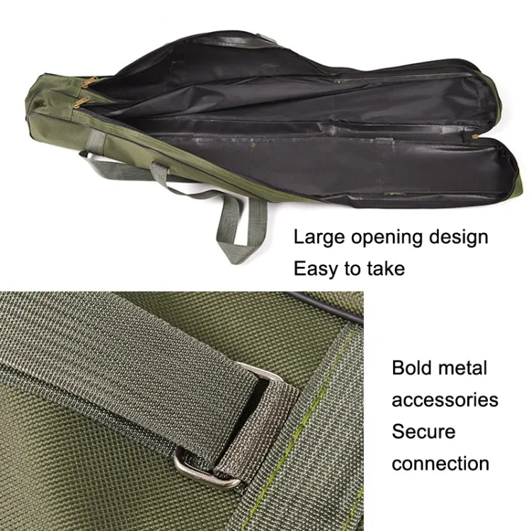 LEO 27746 Folding Fishing Rod Bag Long Fishing Gear Soft Bag, Length: 1m Army Green