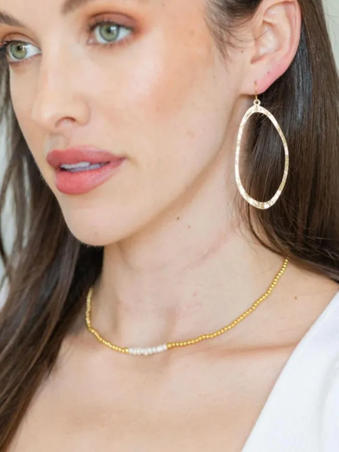 Long Abstract Gilded Earrings | Gold