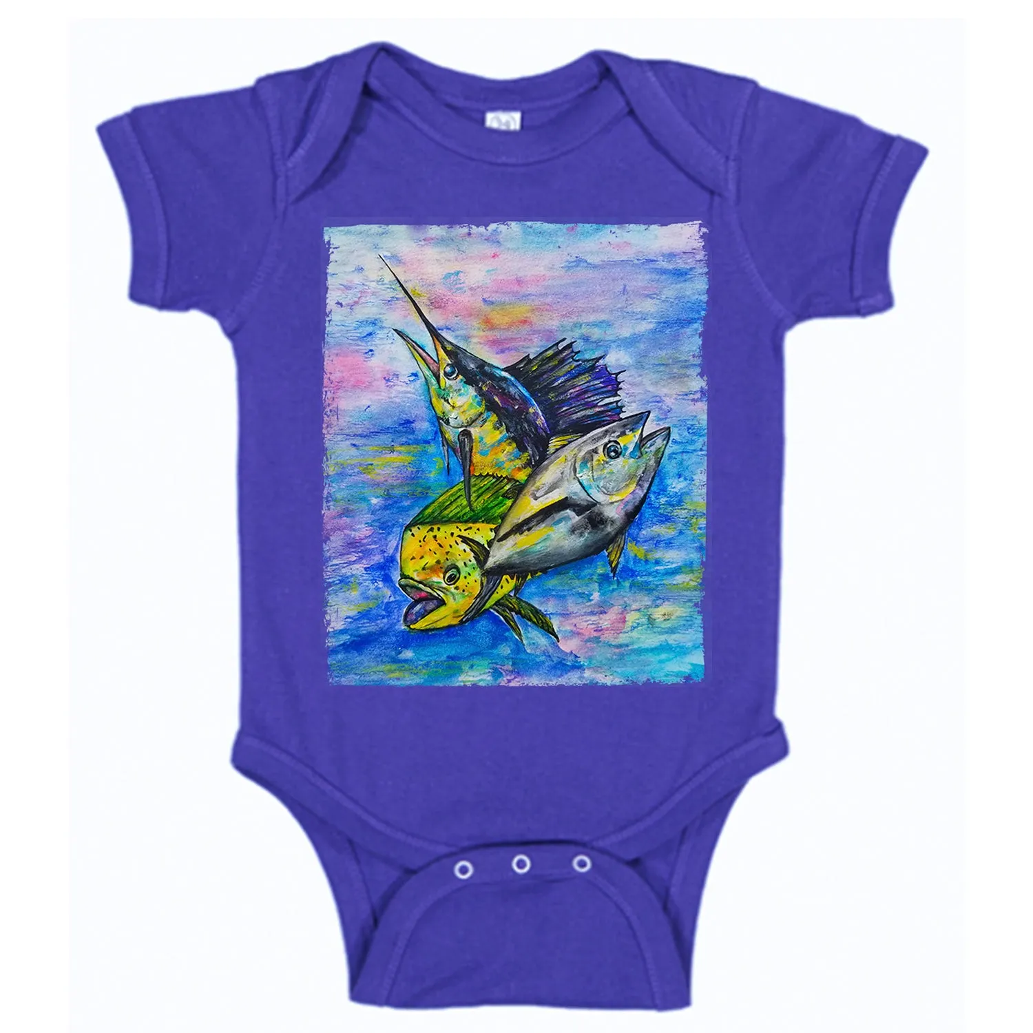 LPG Apparel Co. Mahi Tuna Marlin Mixed Bag Fishing Baby Bodysuit