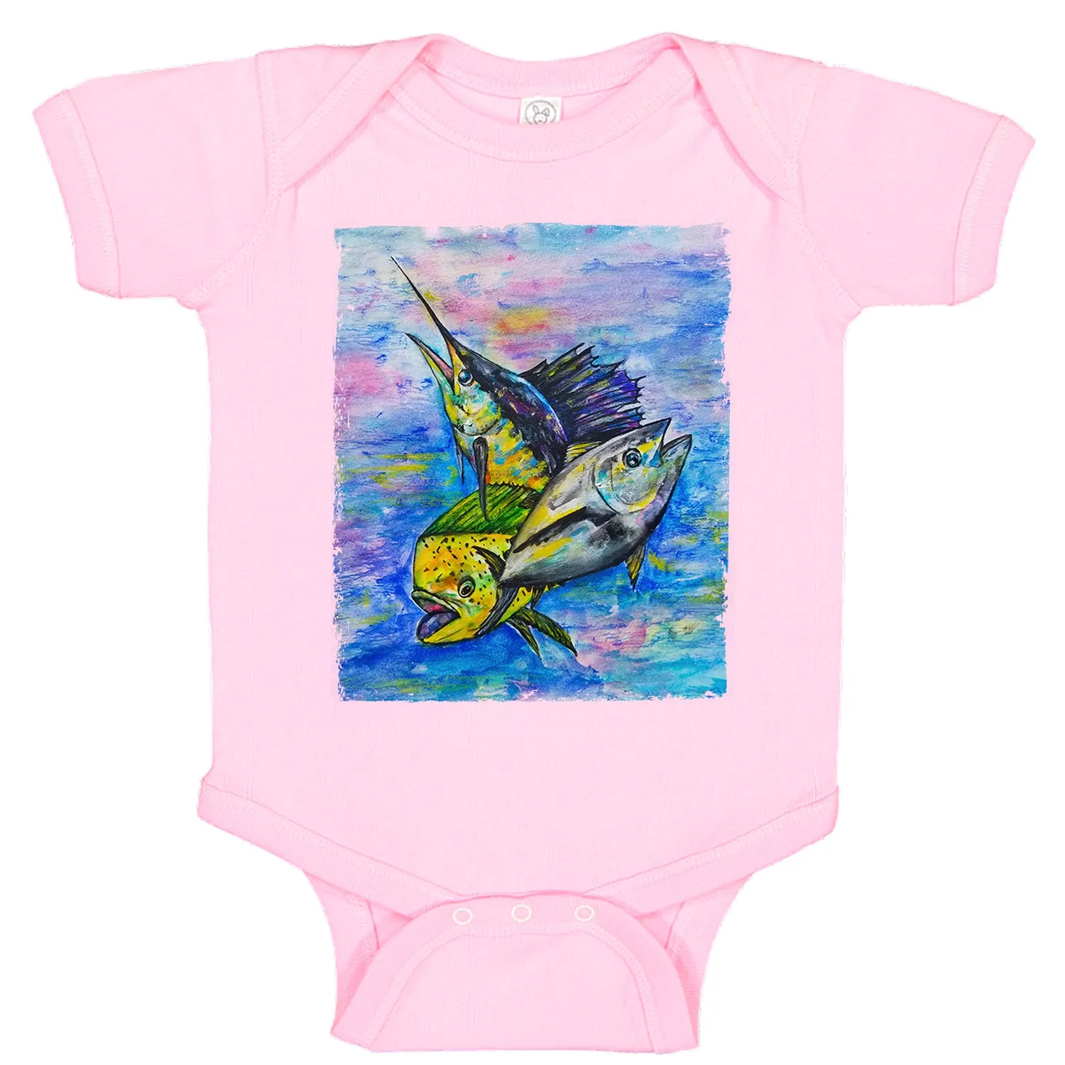 LPG Apparel Co. Mahi Tuna Marlin Mixed Bag Fishing Baby Bodysuit