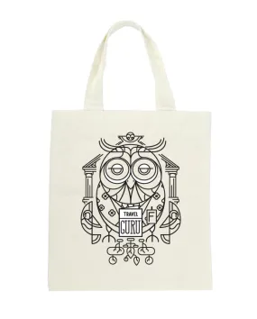 <ca08> Fungolia Tote Bag - Travel Guru Owl