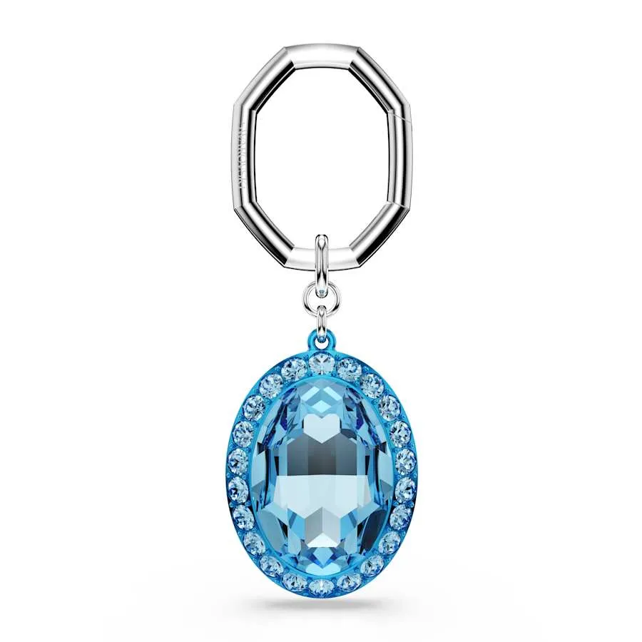 Lucent Oval Cut Blue Key Ring 5666644