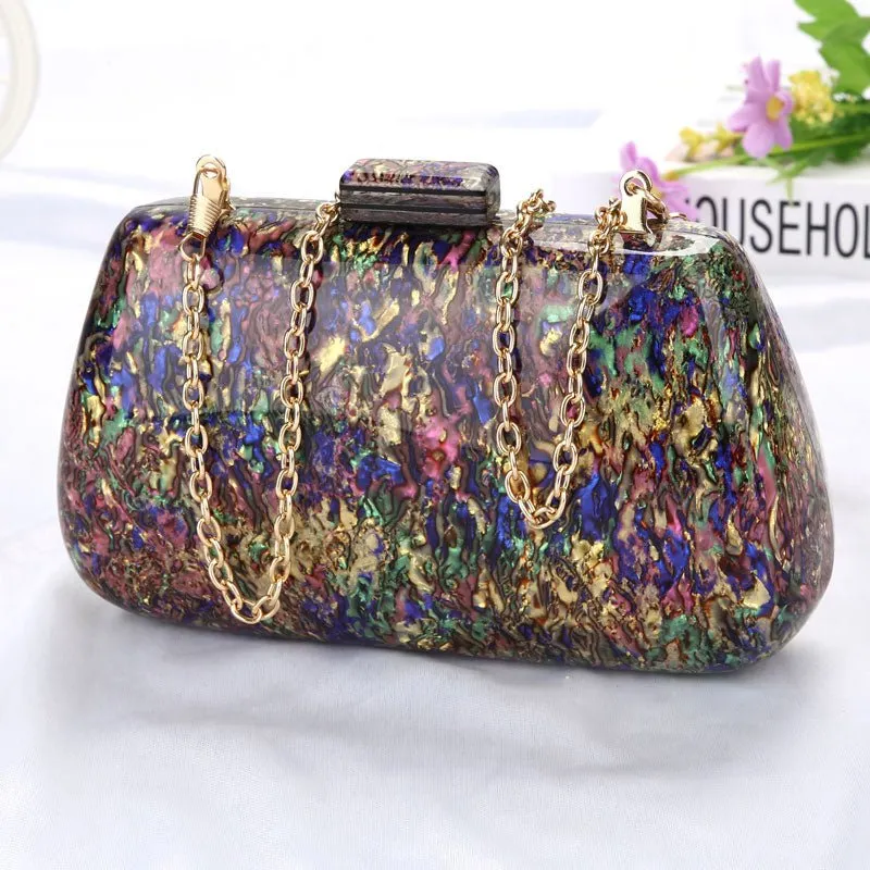 Luxy Moon Colorful Hard Acrylic Evening Bag