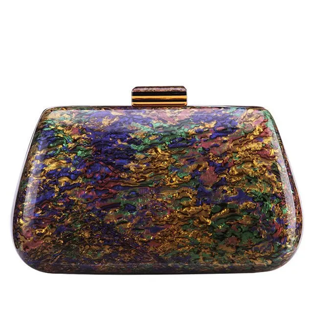 Luxy Moon Colorful Hard Acrylic Evening Bag