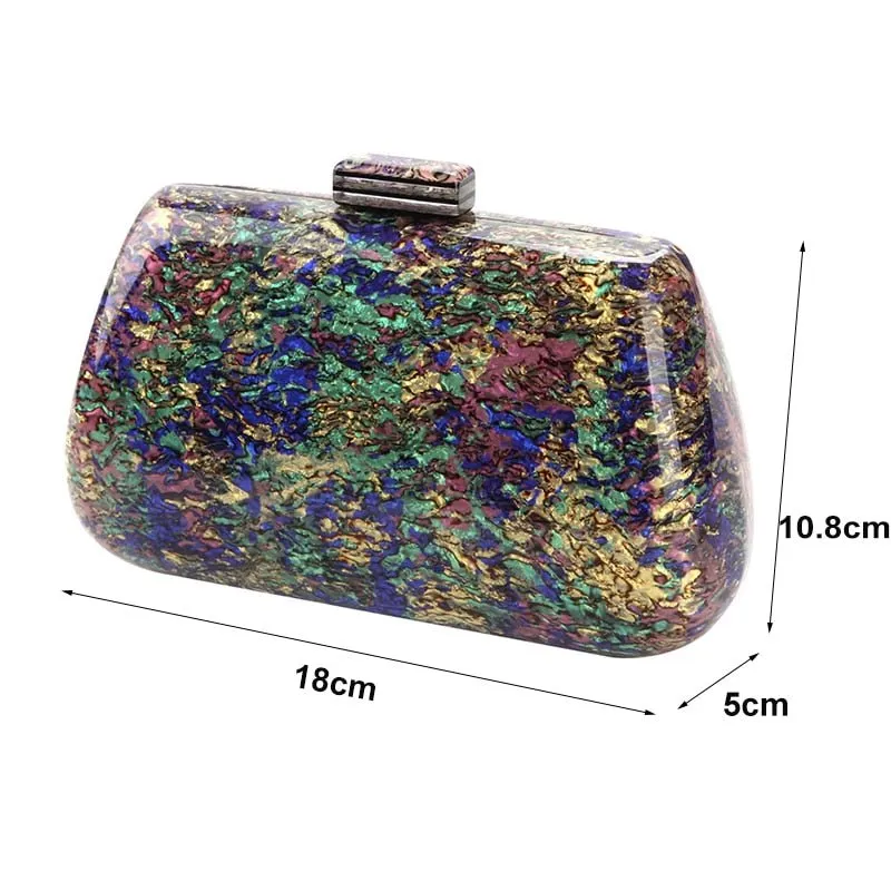 Luxy Moon Colorful Hard Acrylic Evening Bag