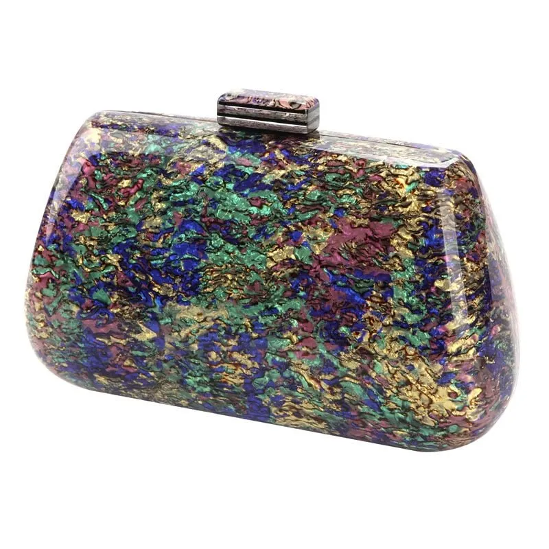 Luxy Moon Colorful Hard Acrylic Evening Bag