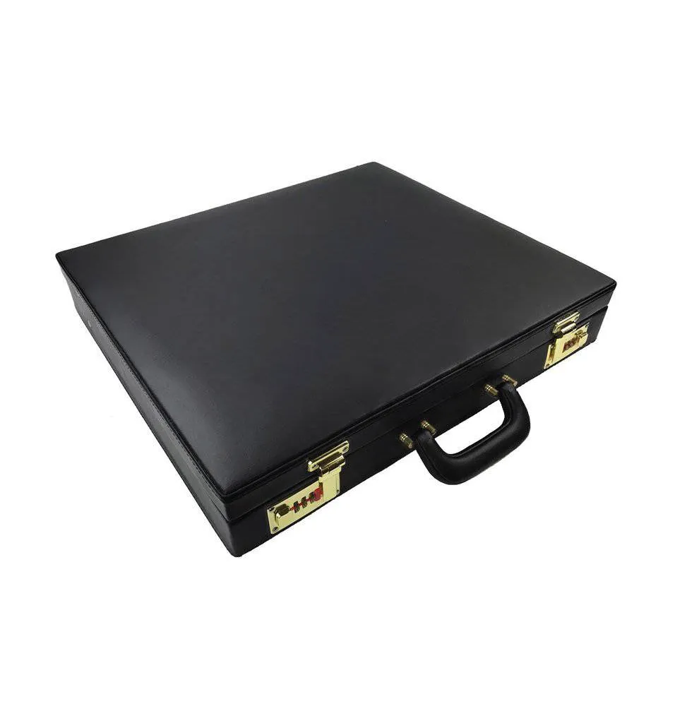 Masonic Apron Case - Black Briefcase Different Materials WM & MM