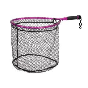 McLean Angling Rubber Mesh Pink Short Handle Weigh Net