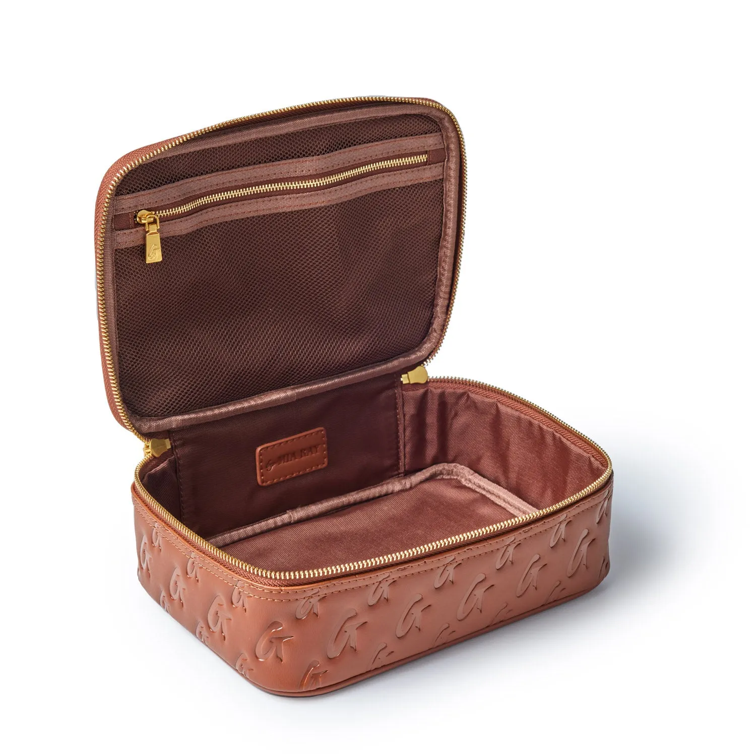 MEDIUM MONOGRAM TOILETRY BAG - BROWN