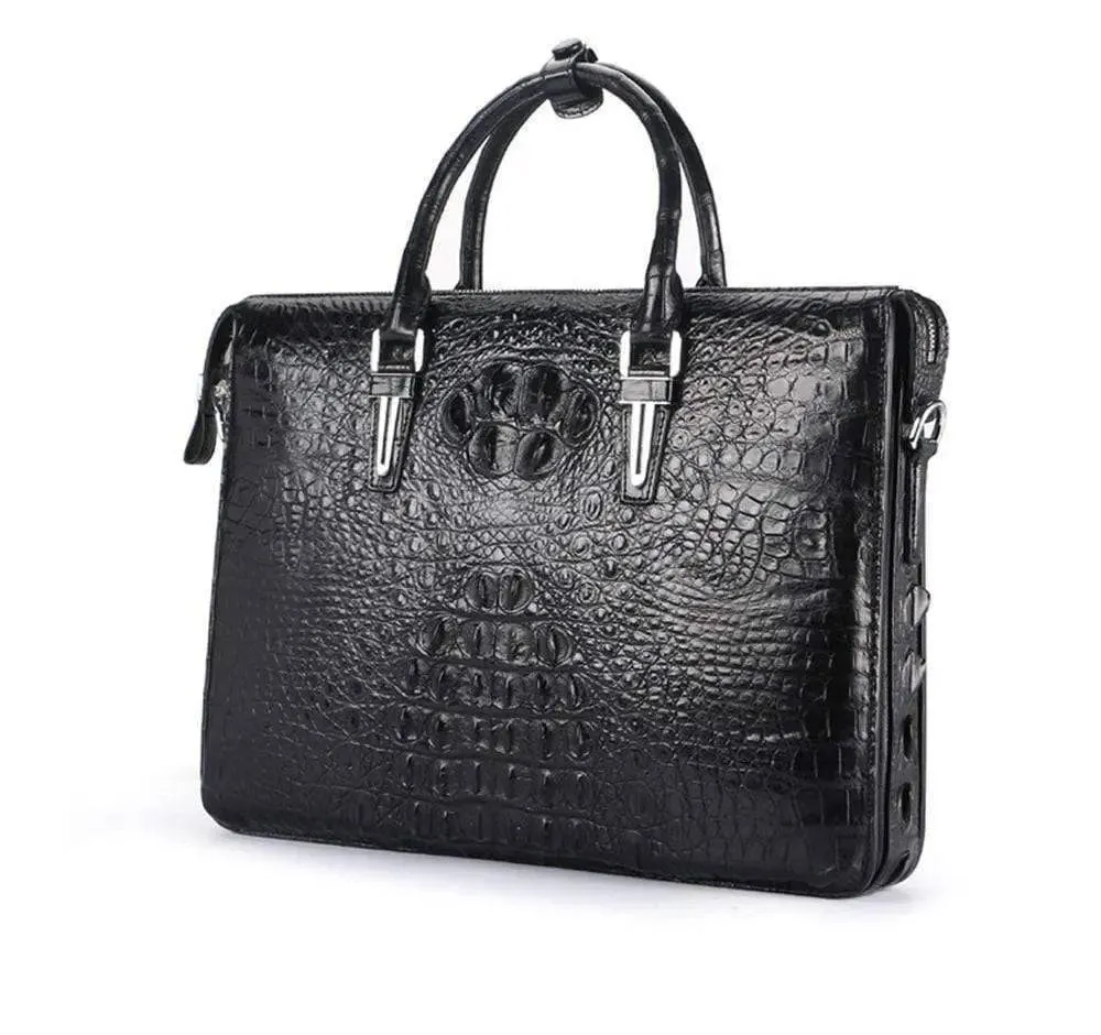 Men's Crocodile Leather Briefcase,Business Bag,Computer Bags,Laptop Bags