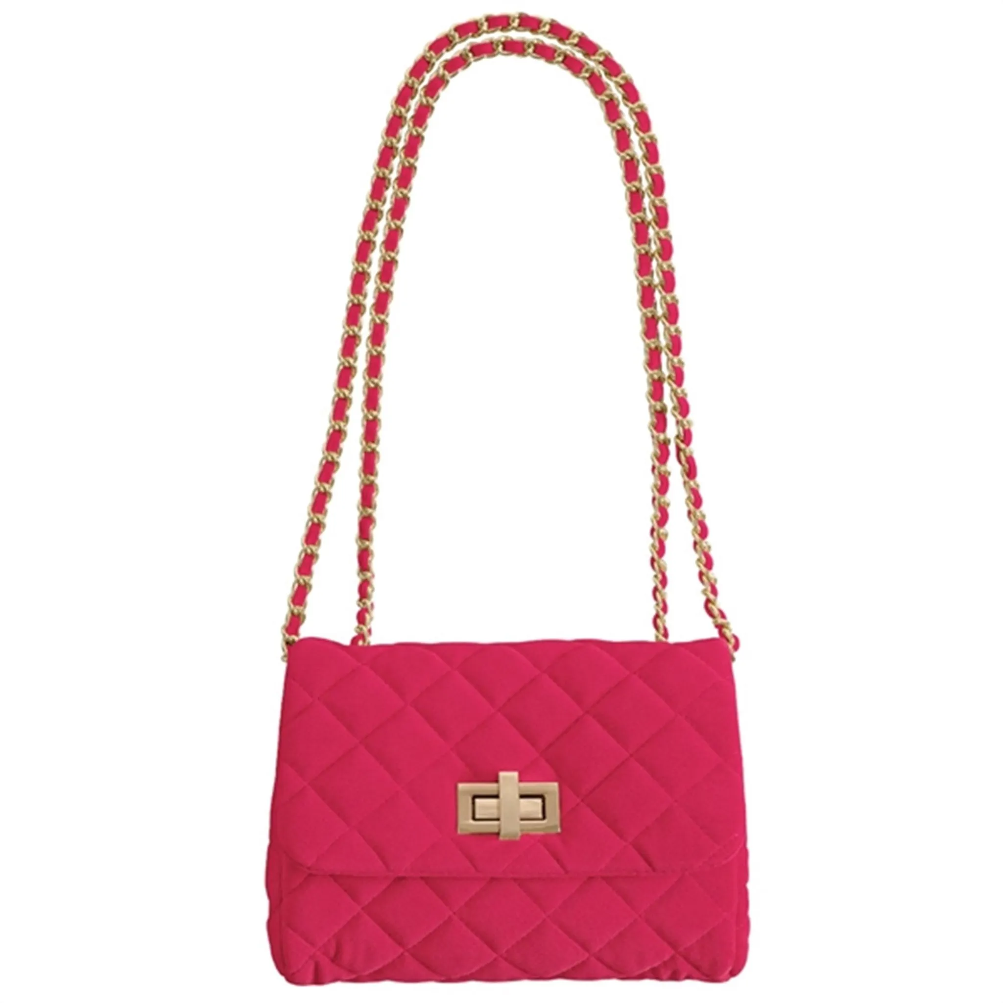 Milledeux Medium Velvet Bag Azalea Pink