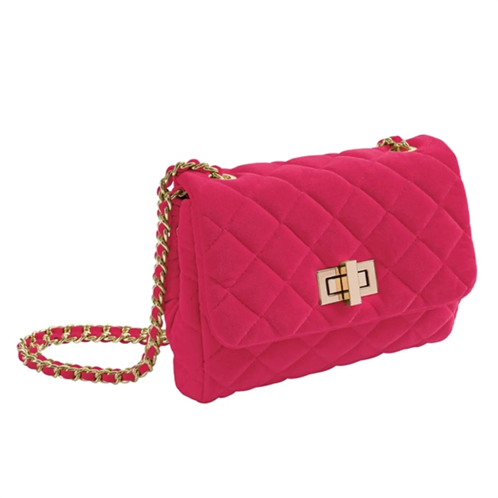 Milledeux Medium Velvet Bag Azalea Pink