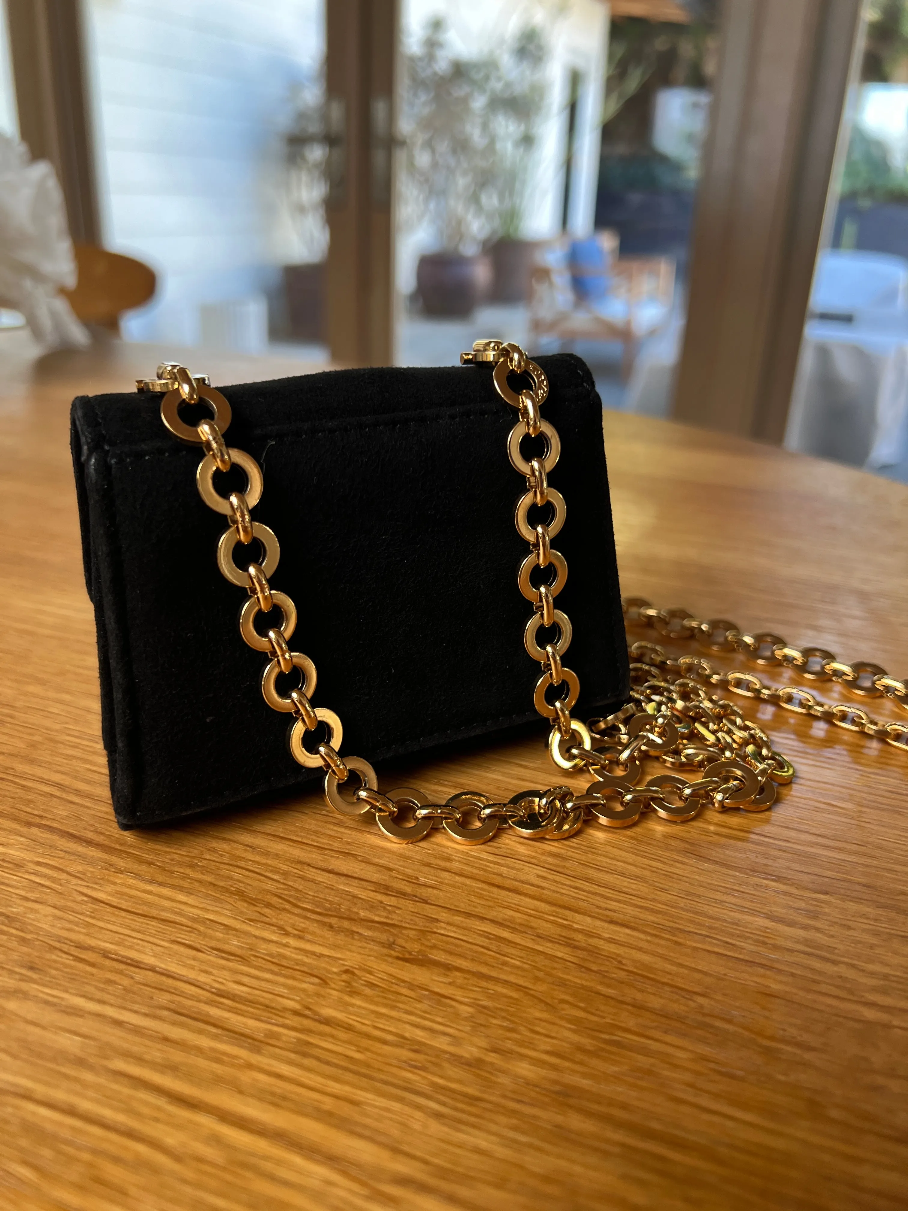 Mini Black Suede Bag