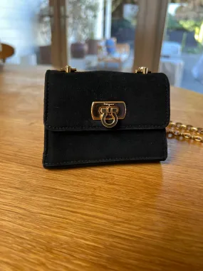 Mini Black Suede Bag