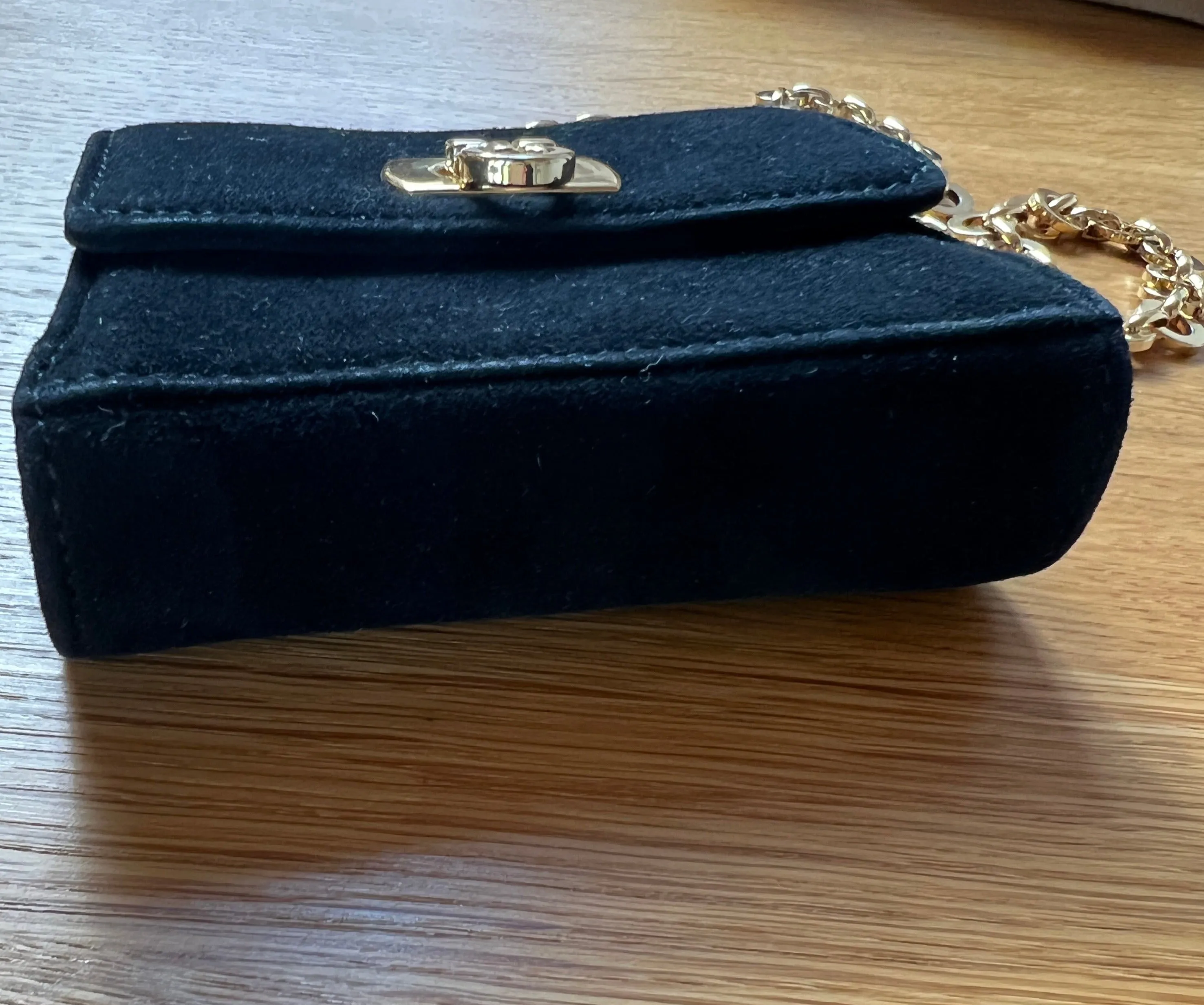 Mini Black Suede Bag