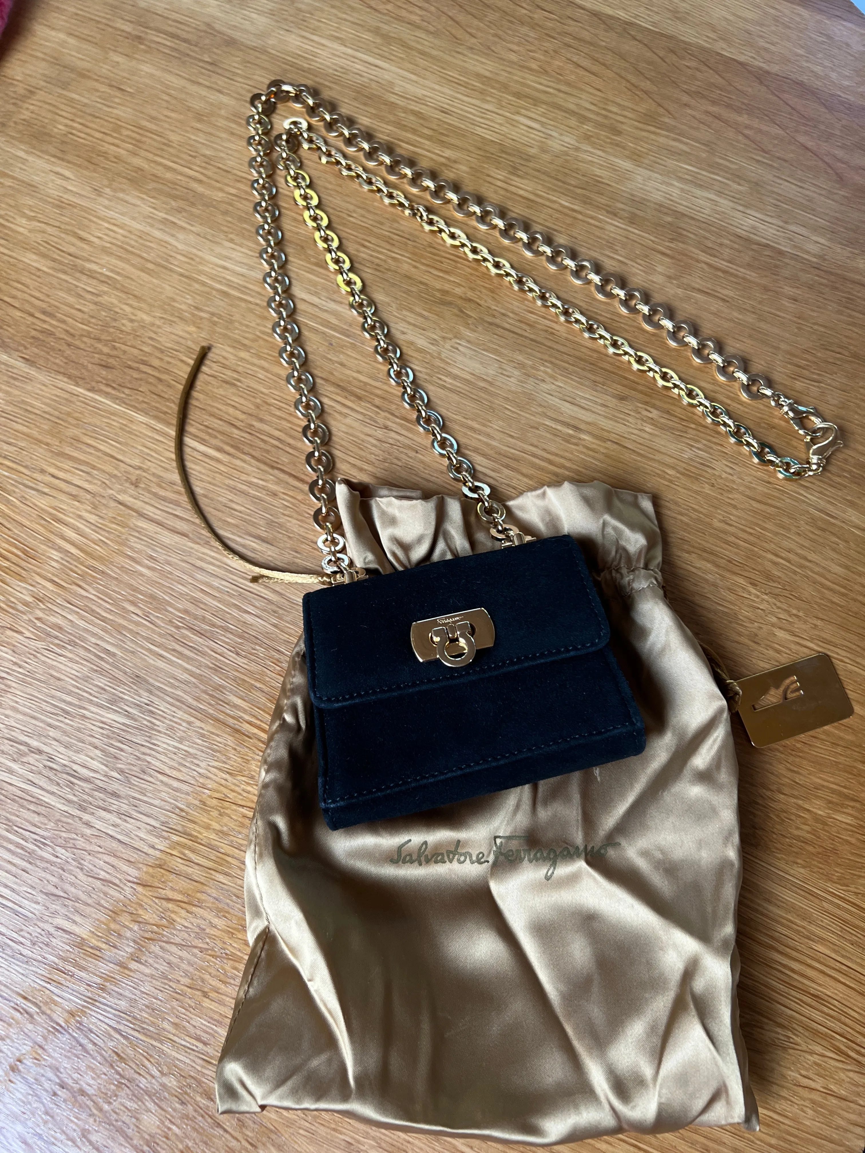 Mini Black Suede Bag