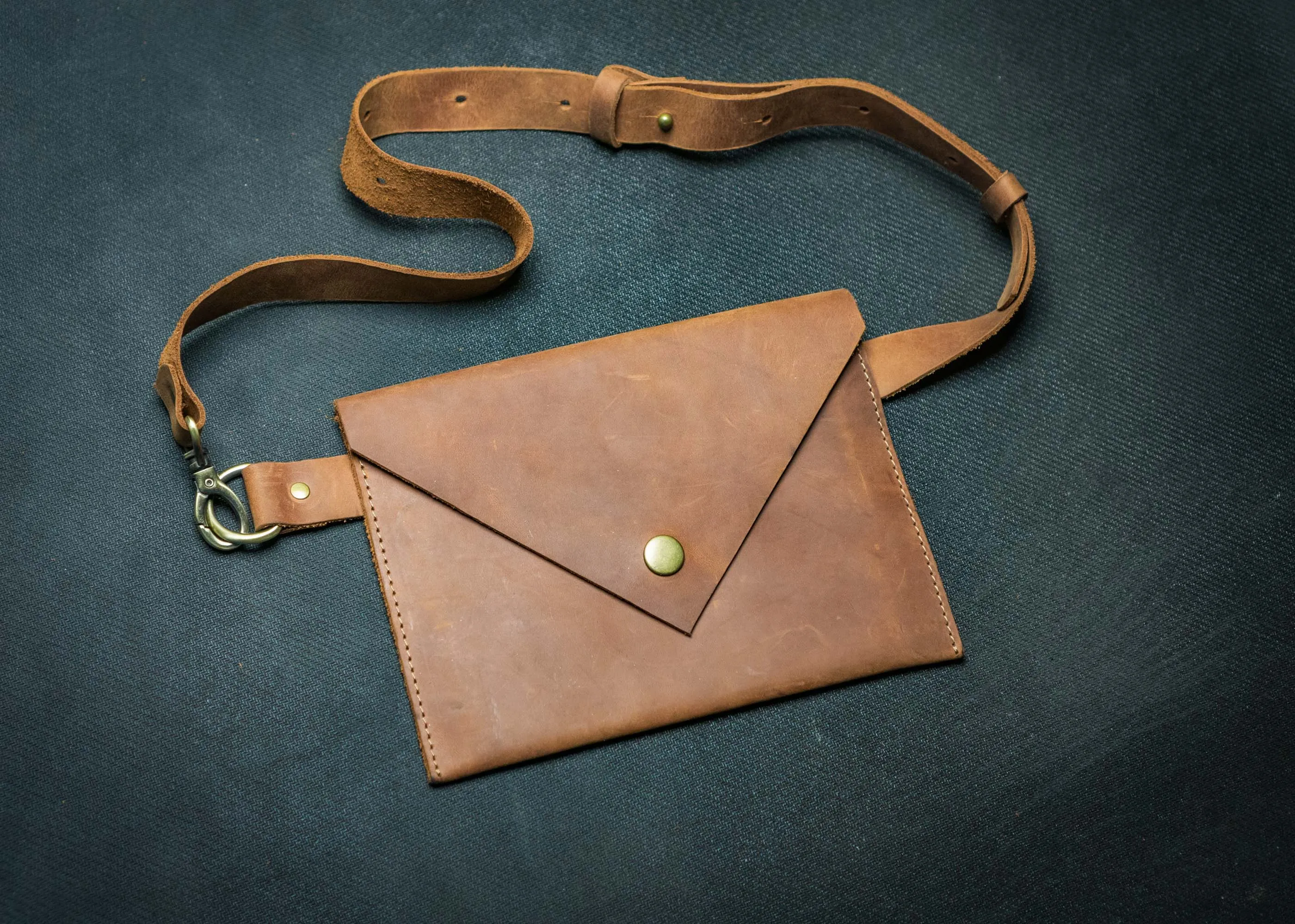 Minimalist Envelope Bag | Crossbody bag brown leather, Handcrafted