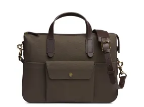 Mismo M/S Briefcase - Army / Dark Brown