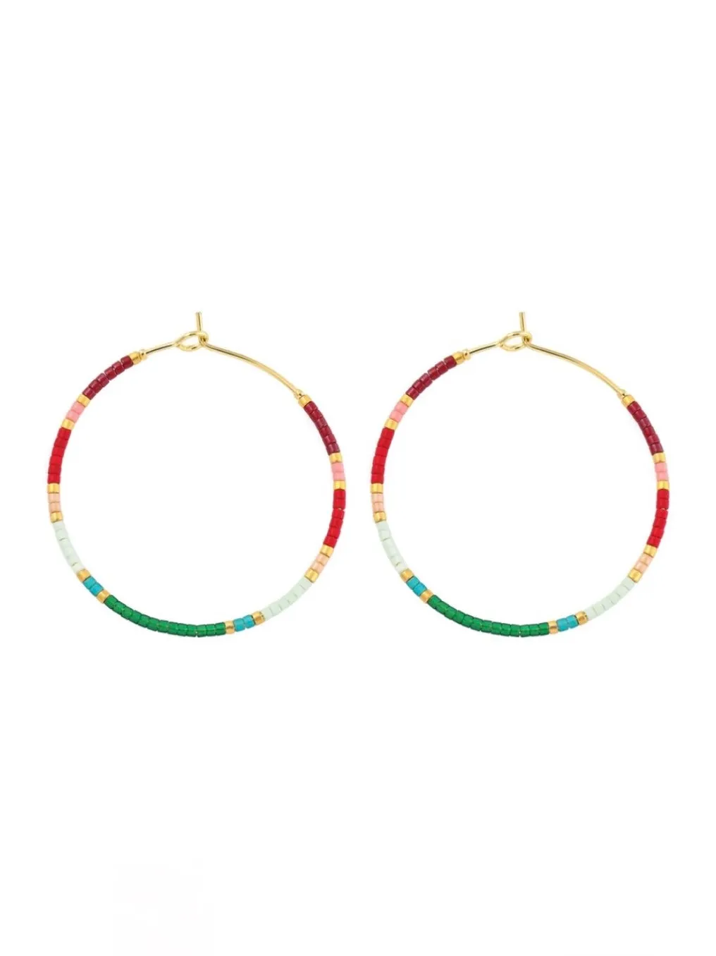 Miyuki Delica Hoop Earring | Bright