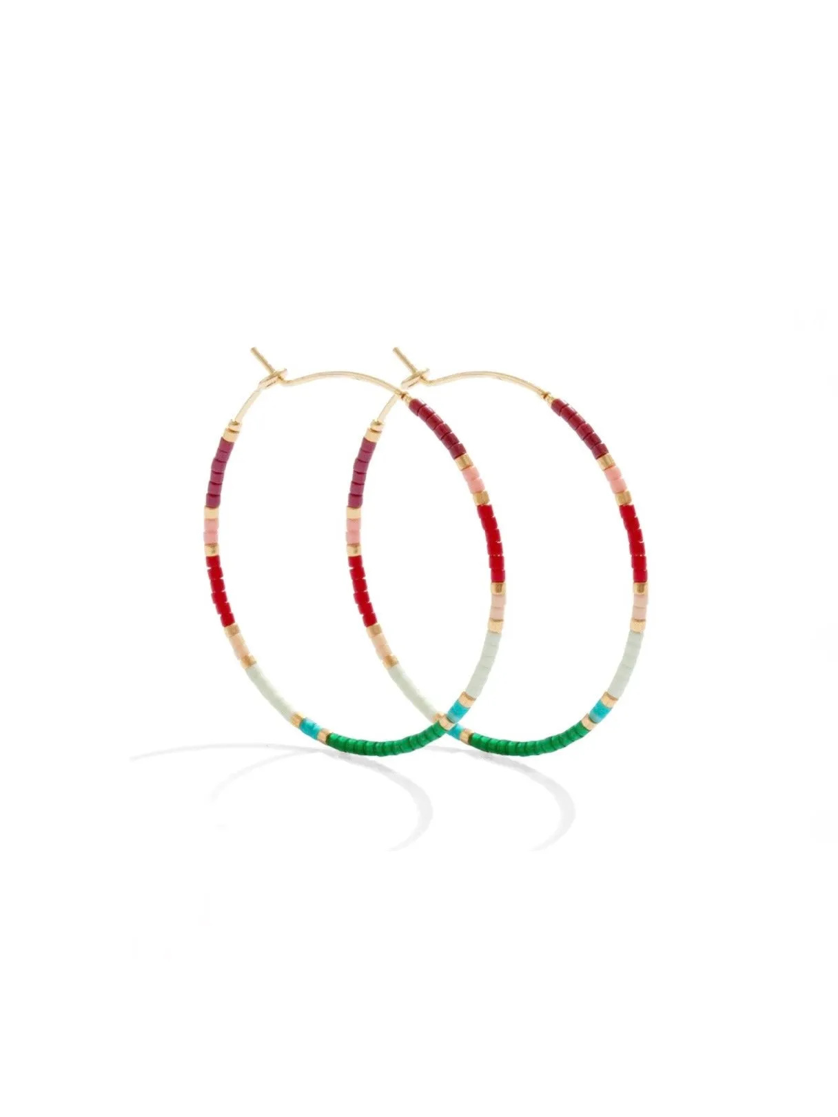 Miyuki Delica Hoop Earring | Bright