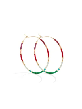 Miyuki Delica Hoop Earring | Bright