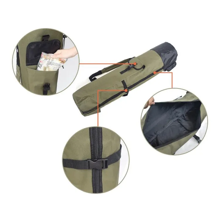 Multifunctional Fishing Rod Bag Fishing Tackle Bag Fishing Supplies,Size: 123x34cm(Army Green)