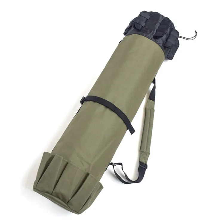 Multifunctional Fishing Rod Bag Fishing Tackle Bag Fishing Supplies,Size: 123x34cm(Army Green)