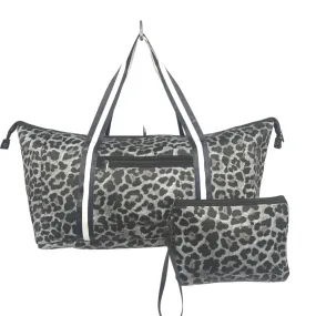 NP-6503DB Neoprene Duffle Bag Black Leopard