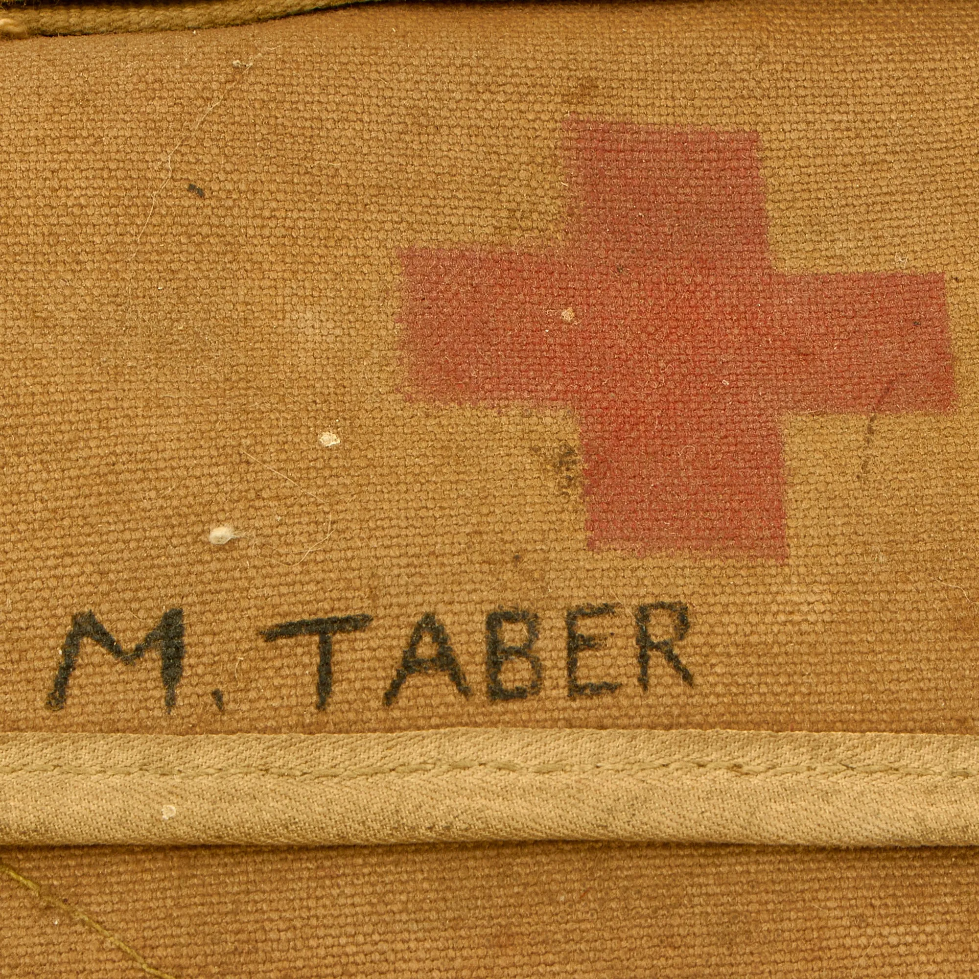 Original U.S. WWI Named US Army  Dental Corps Medical Surgical Kit Roll Featuring The Desirable Eagle Button Snaps - Complete With Tools