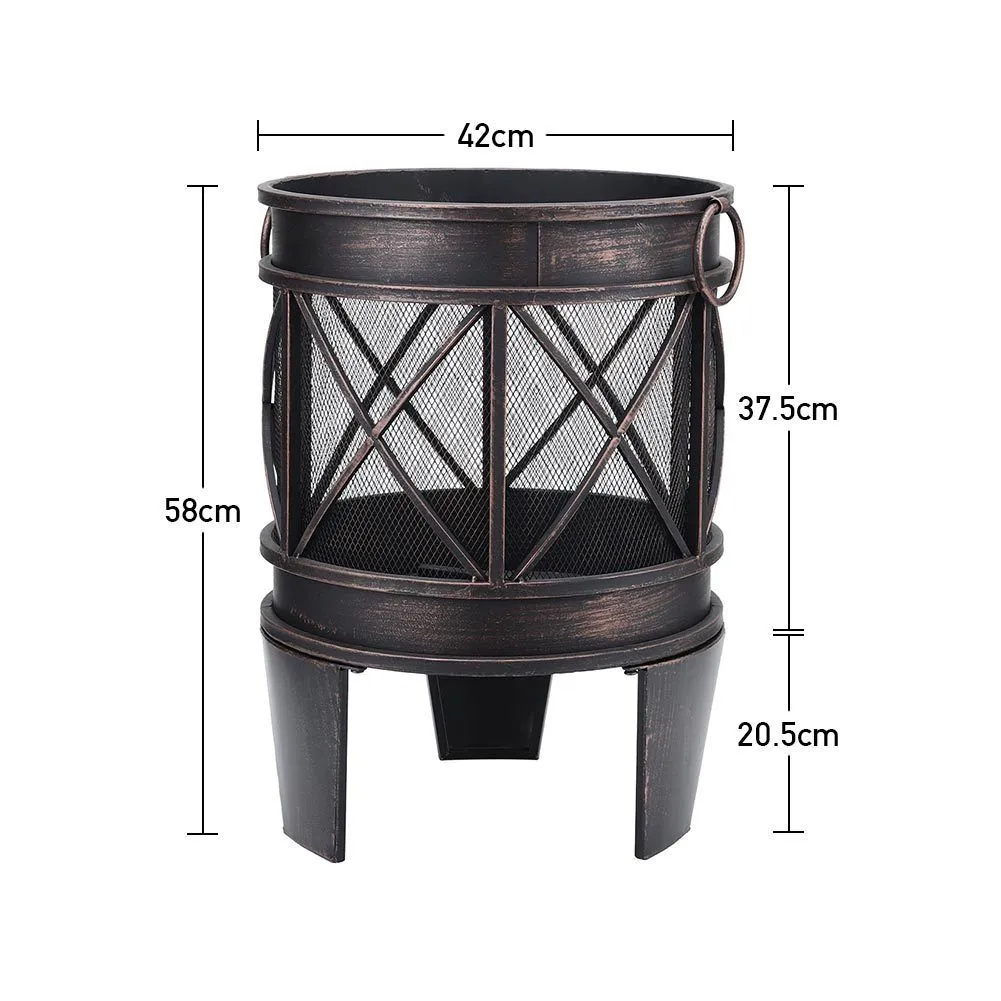 Outdoor Fire Pit Bucket with 3 Legs