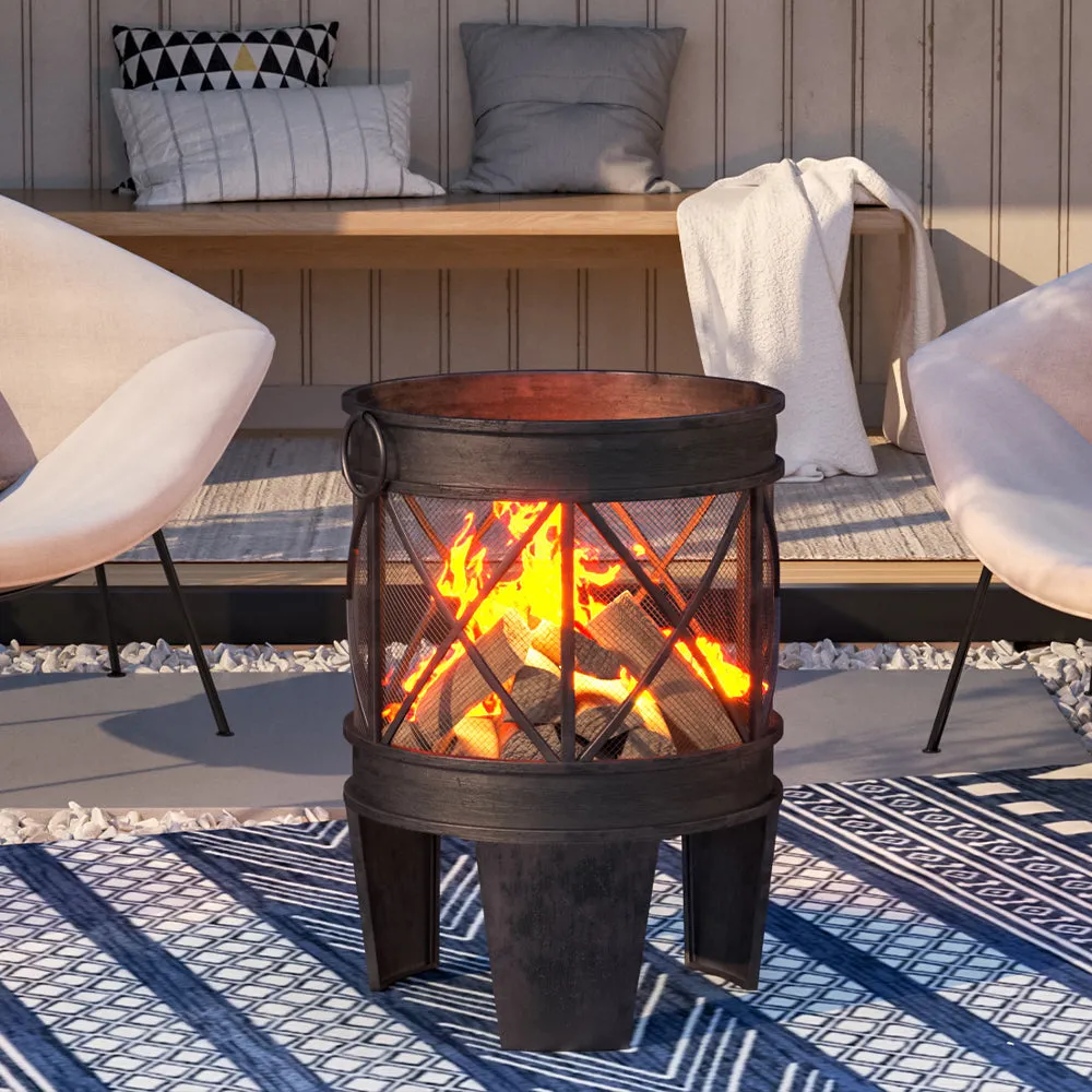 Outdoor Fire Pit Bucket with 3 Legs