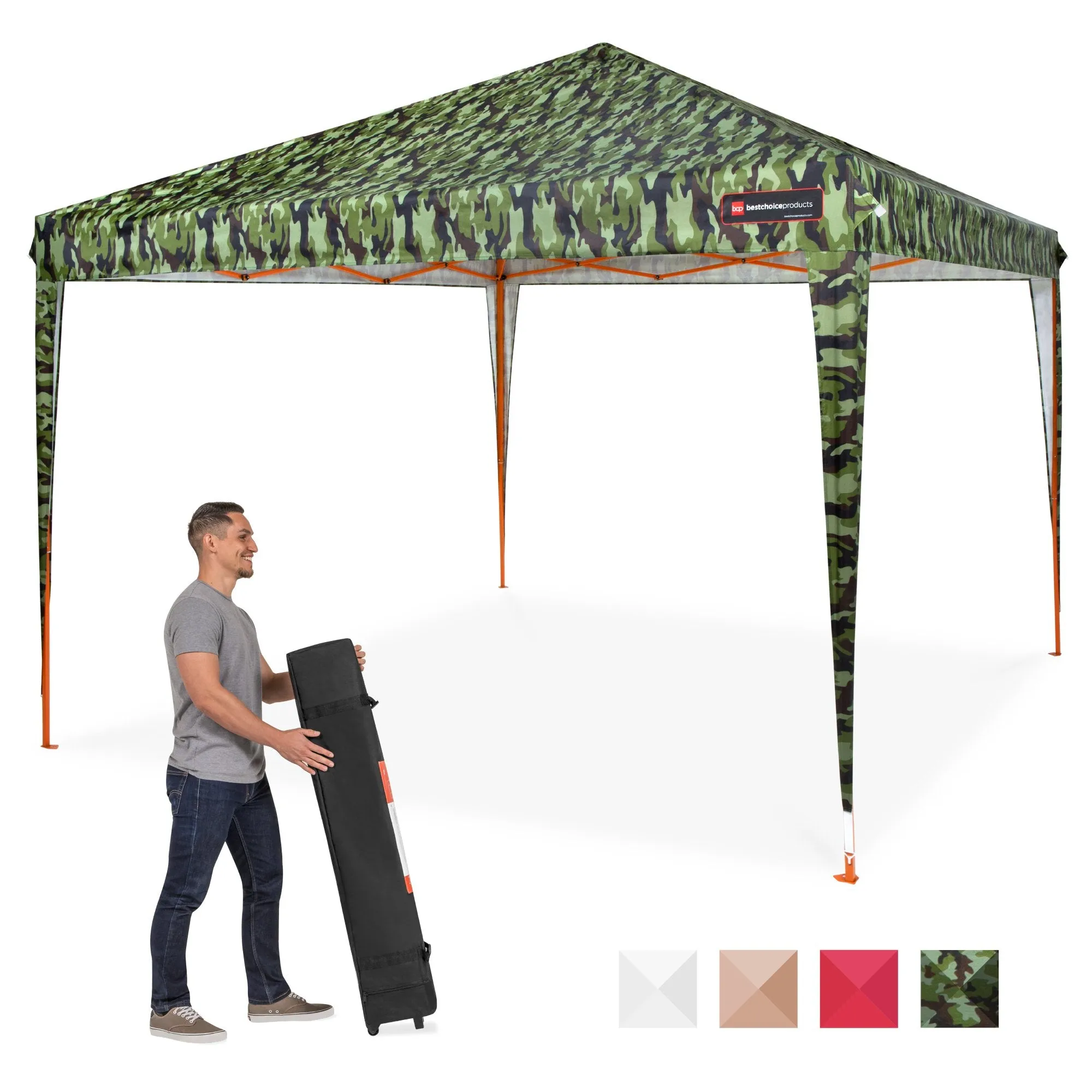 Outdoor Portable Pop Up Canopy Tent w/ Carrying Case, 10x10ft