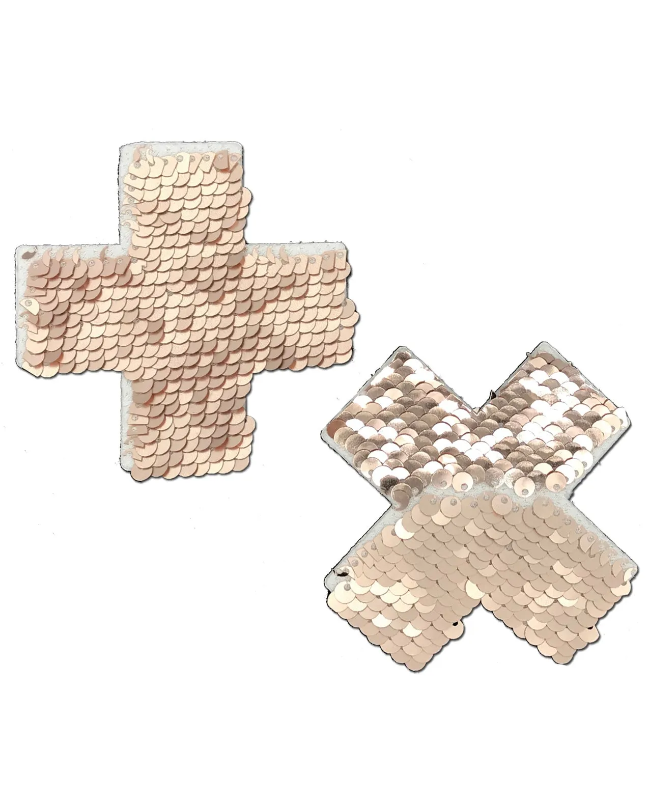 Pastease Color Changing Flip Sequins Cross - Rose Gold O/S