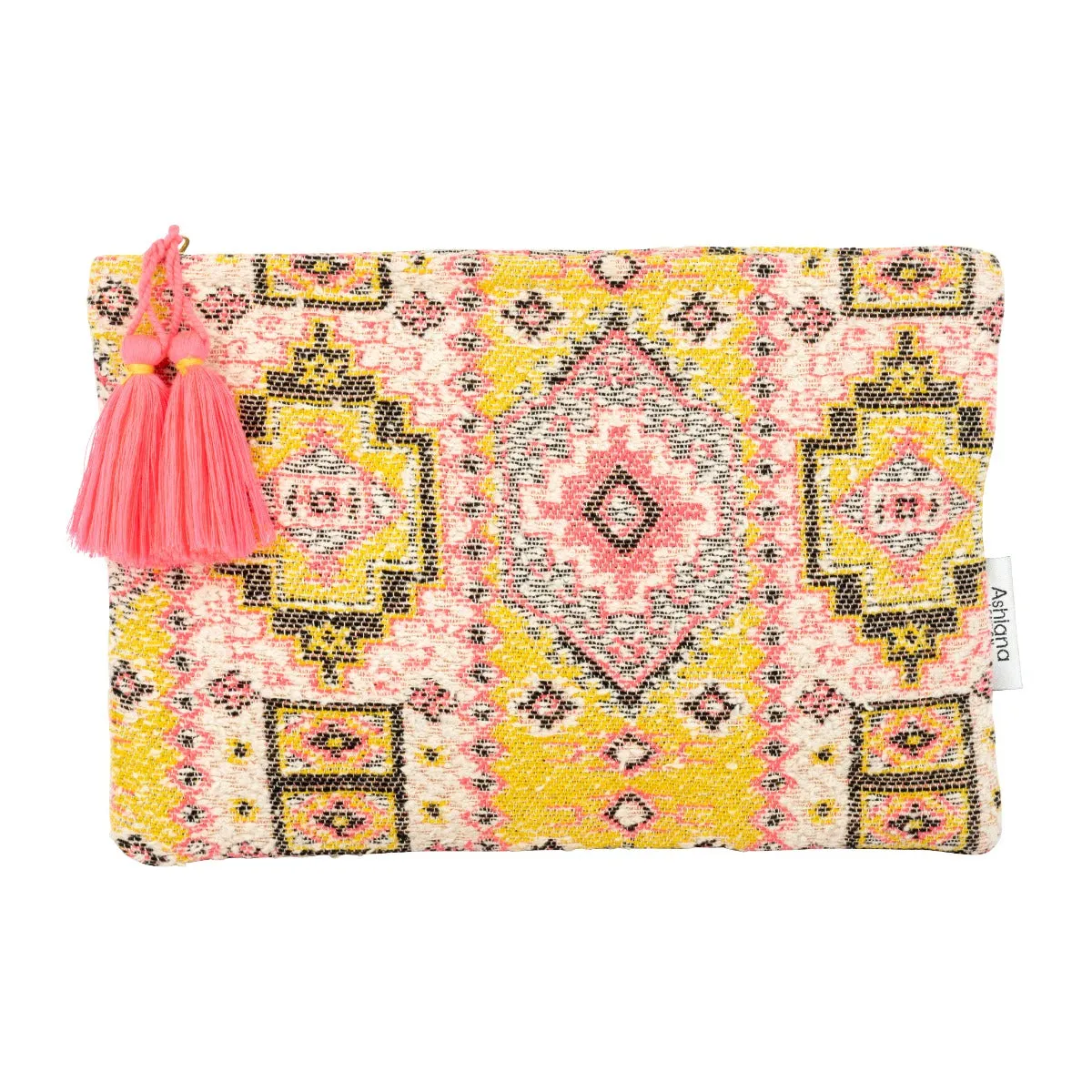 Pink & Yellow Carpet Pouch