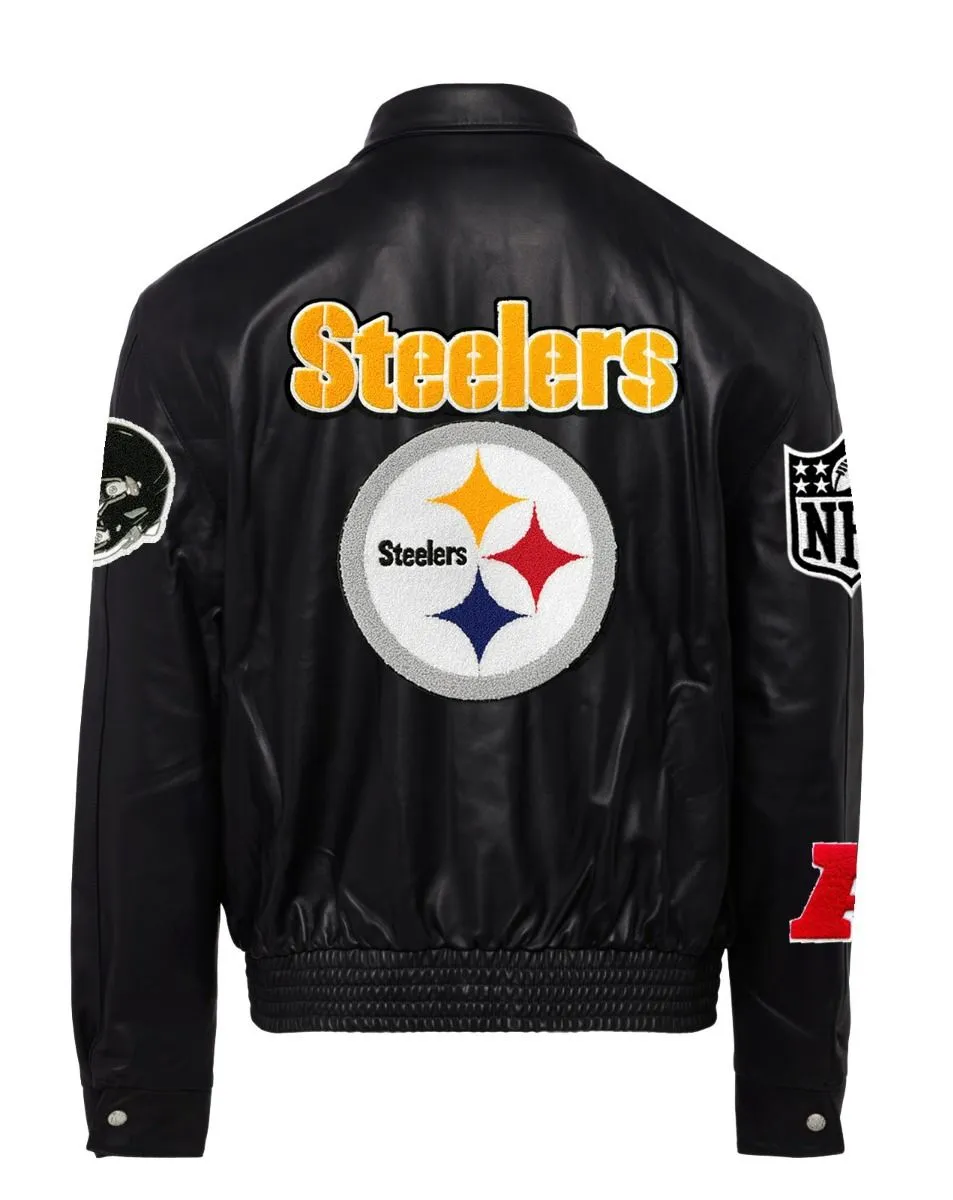 PITTSBURGH STEELERS FULL LEATHER JACKET Black