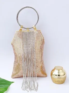 Portable Aluminum Sheets Tassels Evening Bags Banquets Sequins Clutches