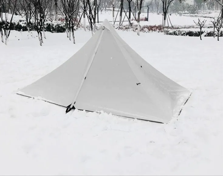 Portable camping pyramid tent single outdoor equipment camping supplies