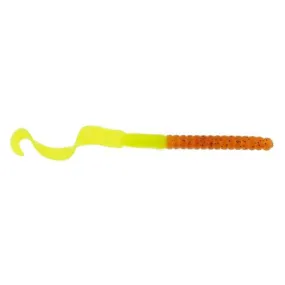 PowerBait Power Worm Soft Bait - 7" Length, Pumpkin Chartreuse, Per 13