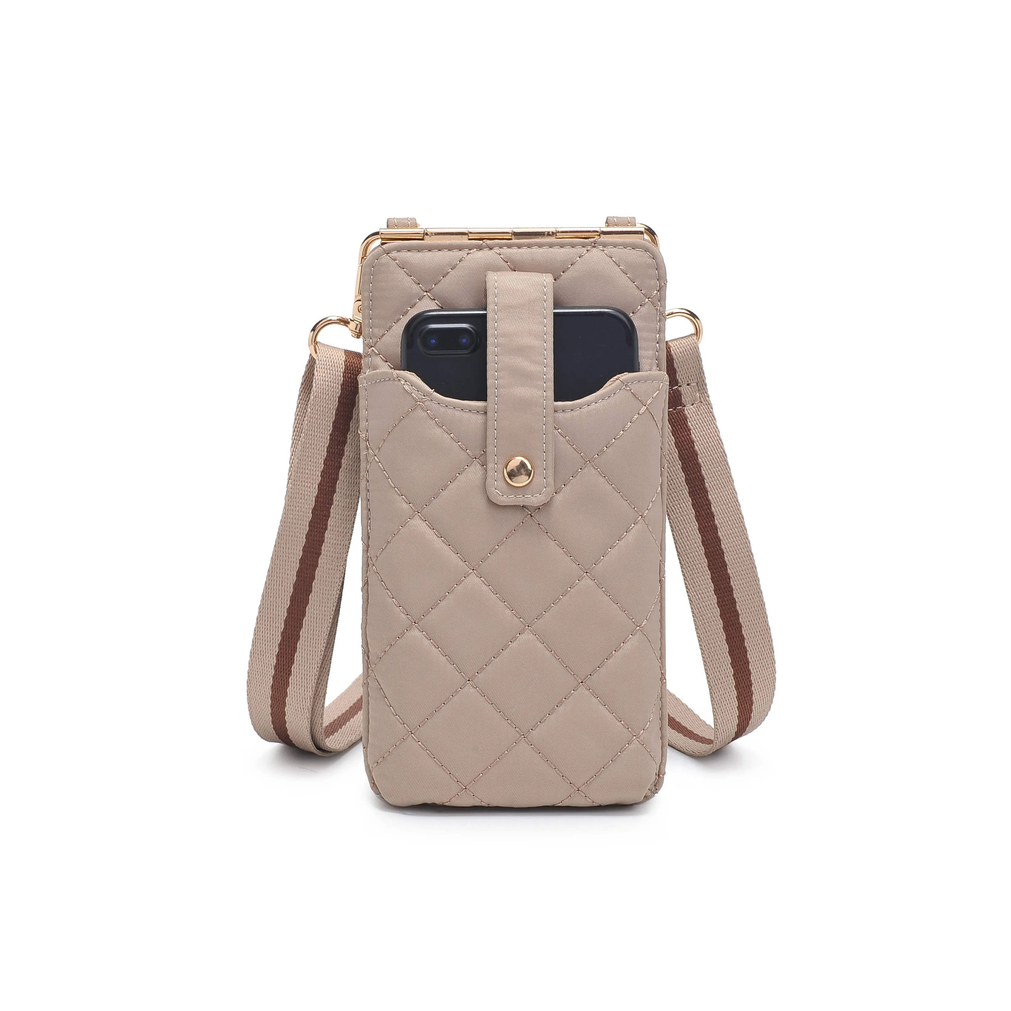 Quilted Cell Phone Crossbody Bag