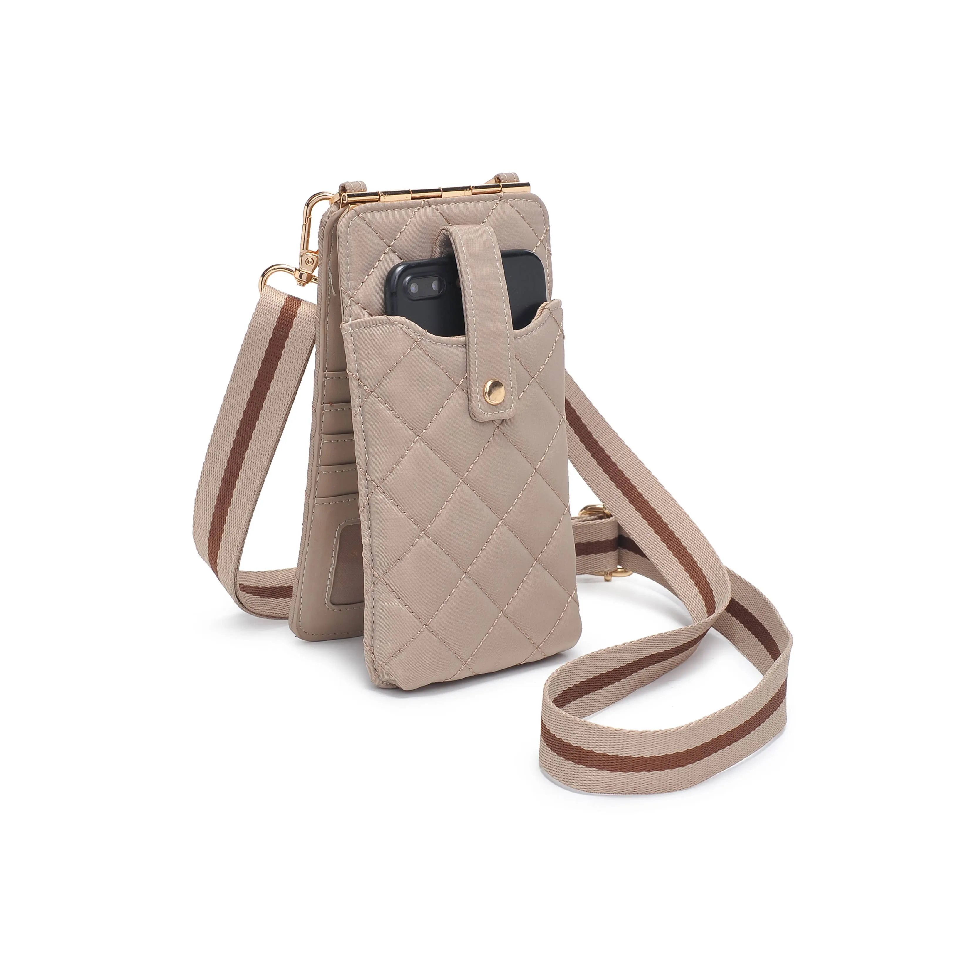 Quilted Cell Phone Crossbody Bag