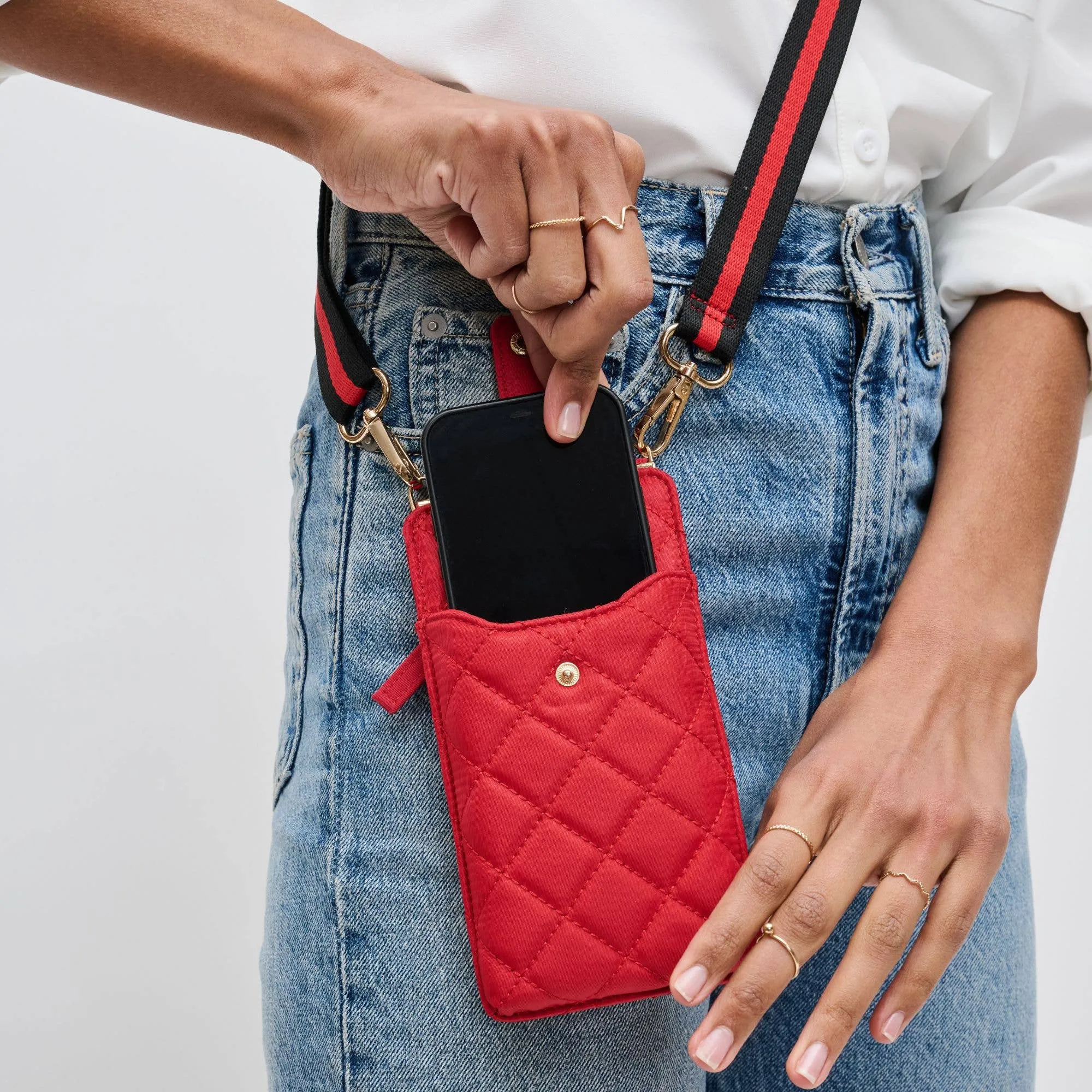 Quilted Cell Phone Crossbody Bag