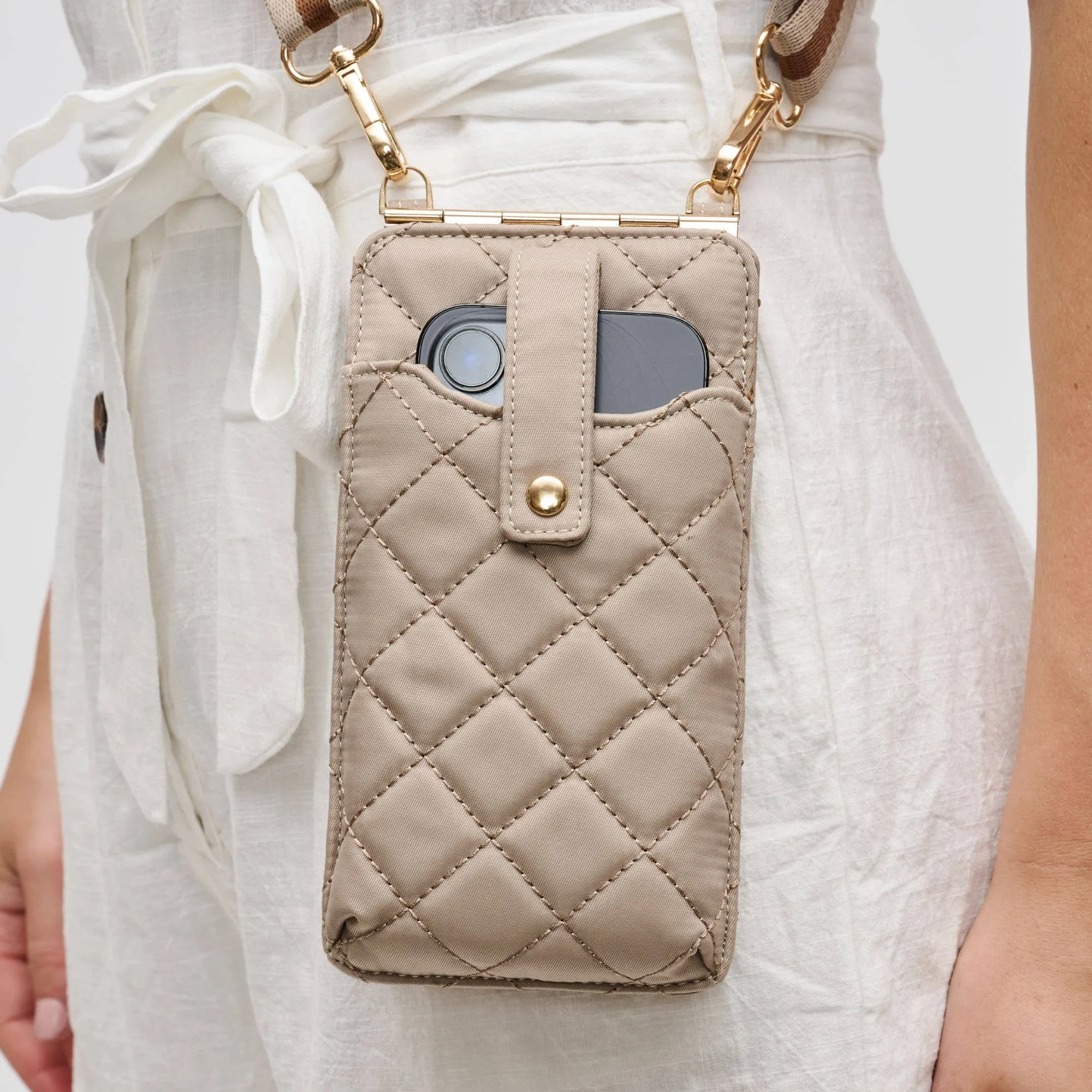 Quilted Cell Phone Crossbody Bag