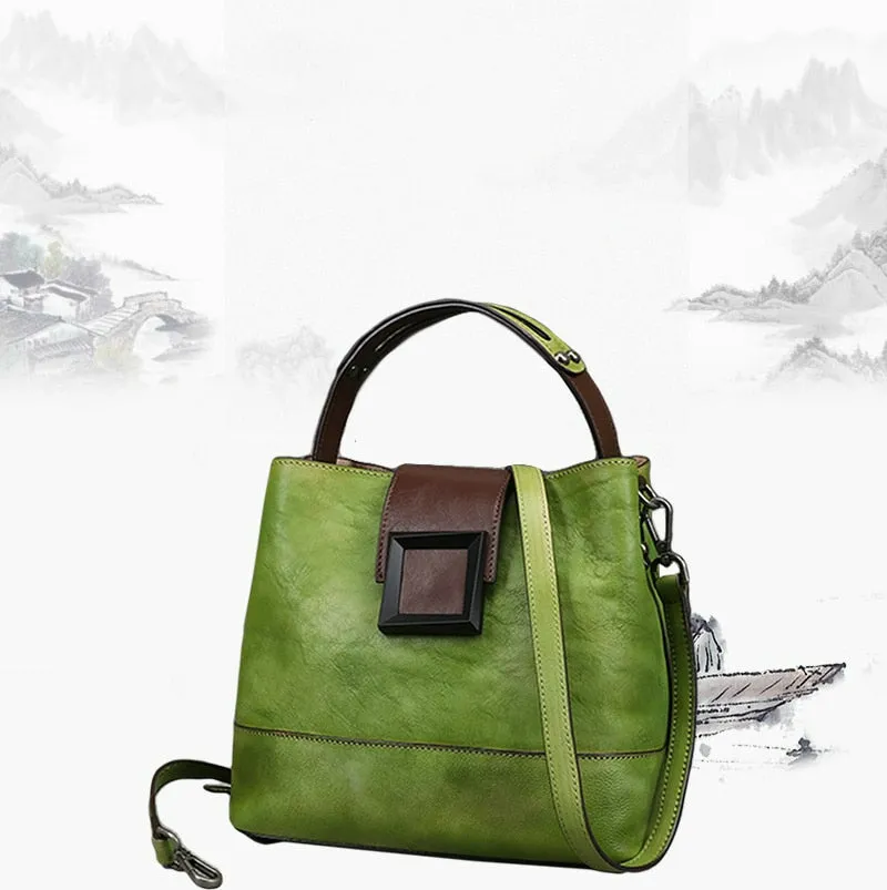 Retro Genuine Leather Shoulder Bag