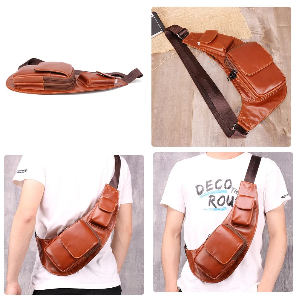 Retro Leather Chest Bags J6454