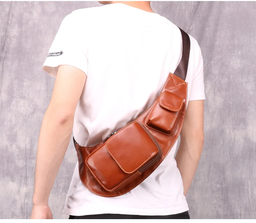 Retro Leather Chest Bags J6454