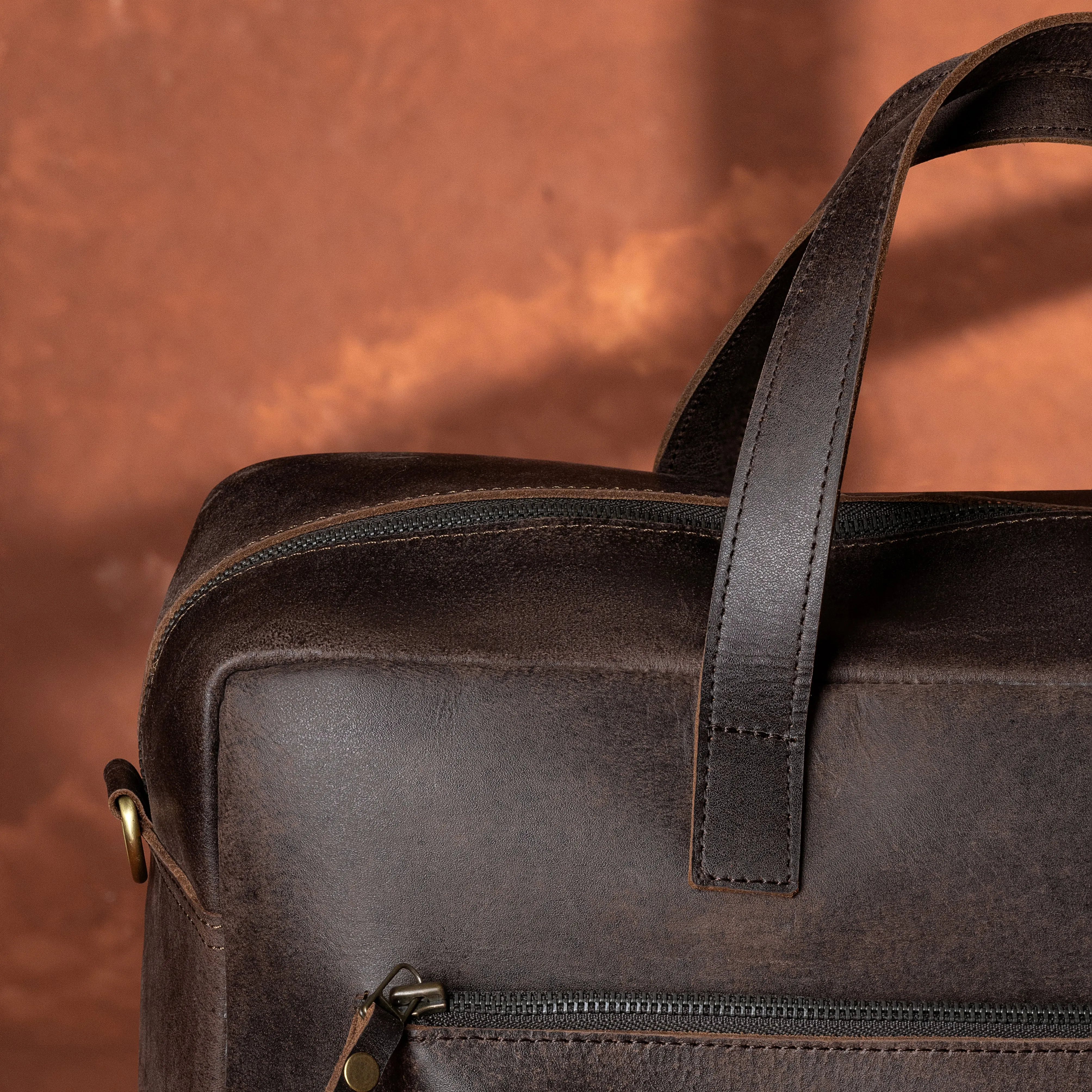 Royal Arch Chapter Briefcase - Dark Brown Cow Leather