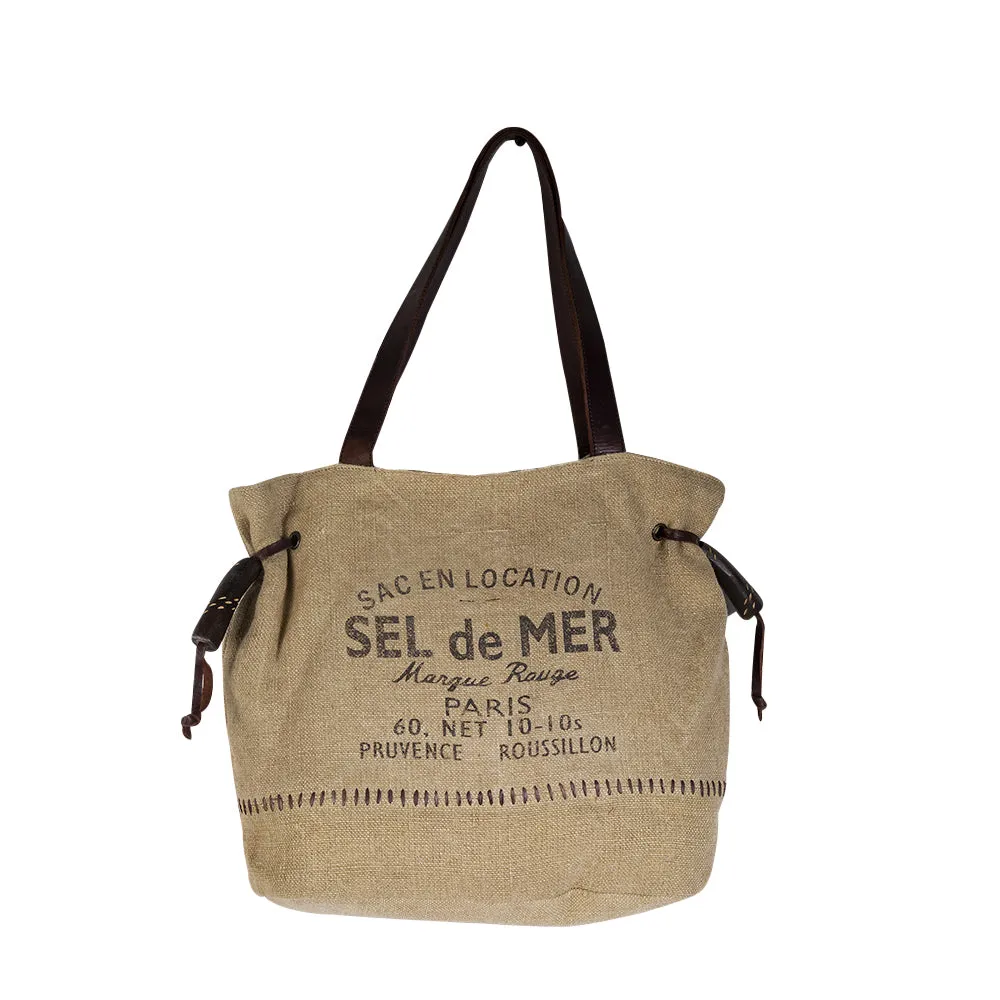 Sel de Mer Gathered Strap Tote Bag