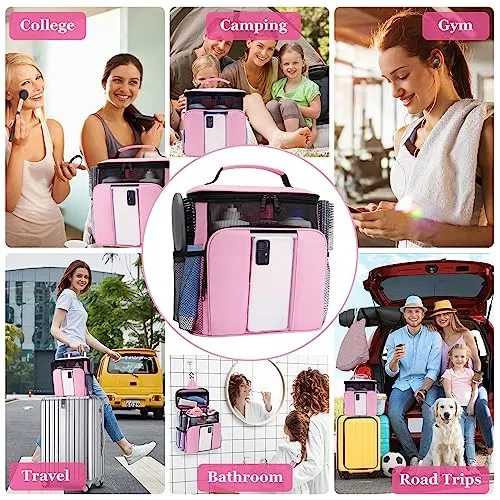 Shower Caddy Portable,Dorm Room Essentials for College Students Girls,Large College Travel Cruise Ship Essentials Hanging Toiletry Bags for Traveling Women,Shower Bag for Camping Beach Essentials