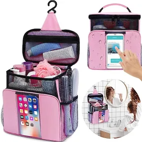 Shower Caddy Portable,Dorm Room Essentials for College Students Girls,Large College Travel Cruise Ship Essentials Hanging Toiletry Bags for Traveling Women,Shower Bag for Camping Beach Essentials